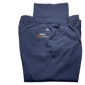 ADABAT Pants Mens Slacks Navy Seersucker Single Pleated Front Size 34